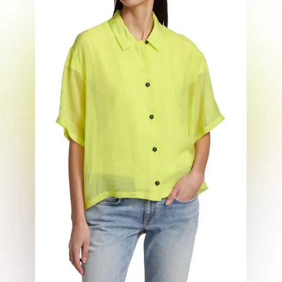 [NEW] RAG & BONE Reed Shirt in Lime - Picture 6 of 13